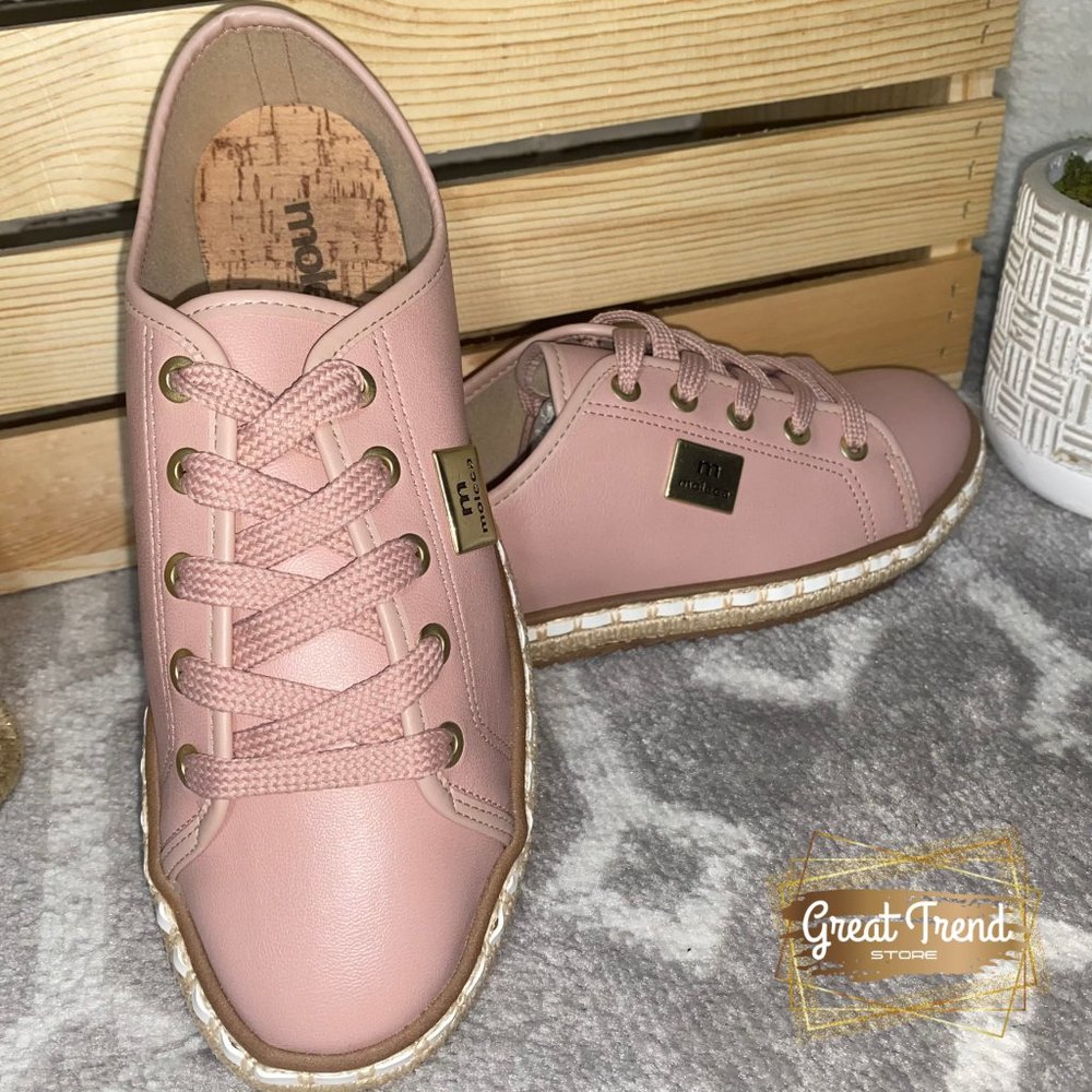 Women Pale Pink Espadrilles Casual Sneakers (Fits Size 9-9 1/2) - Picture 7 of 8